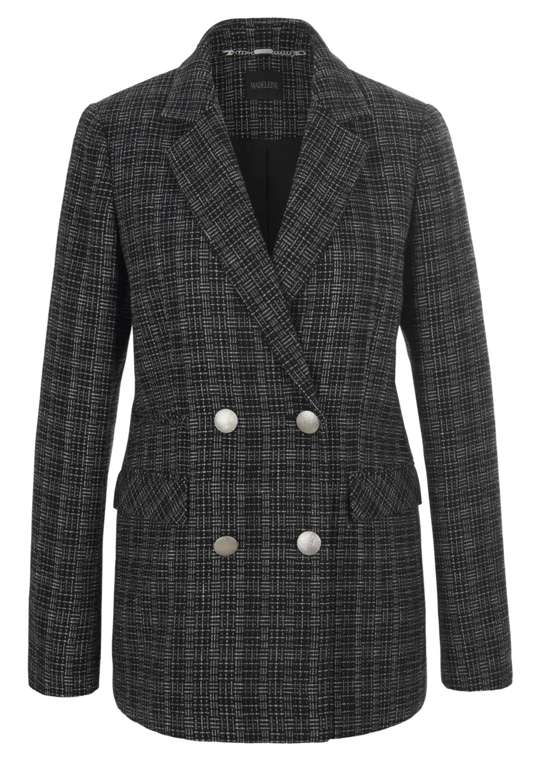 Klassischer Blazer mit silberfarbenen Knöpfen