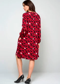 Kleid mit grafischem Dessin