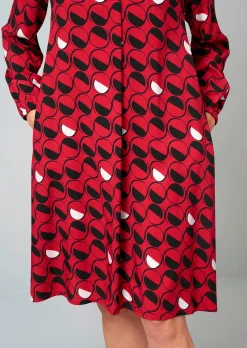 Kleid mit grafischem Dessin