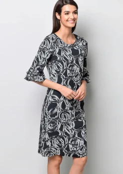 Kleid mit grafischem Dessin