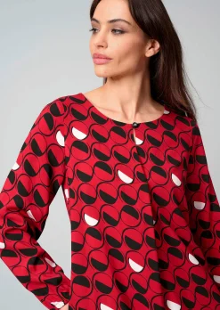 Kleid mit grafischem Dessin