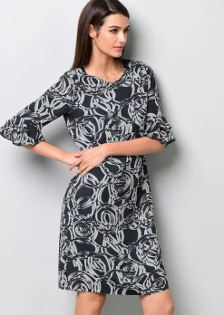 Kleid mit grafischem Dessin