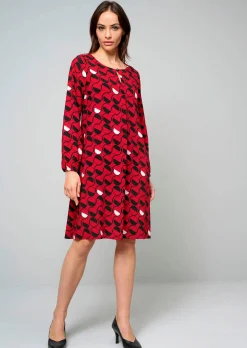 Kleid mit grafischem Dessin