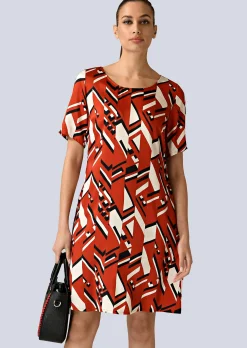 Kleid mit grafischem Druck