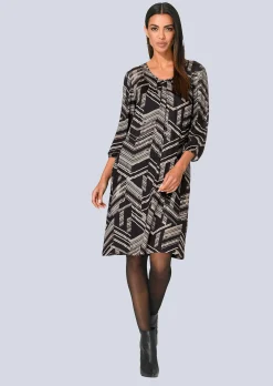 Kleid mit grafischem Druck