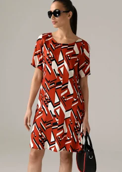 Kleid mit grafischem Druck