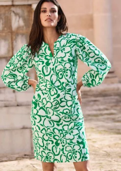 Kleid mit leichtem Ballonärmel