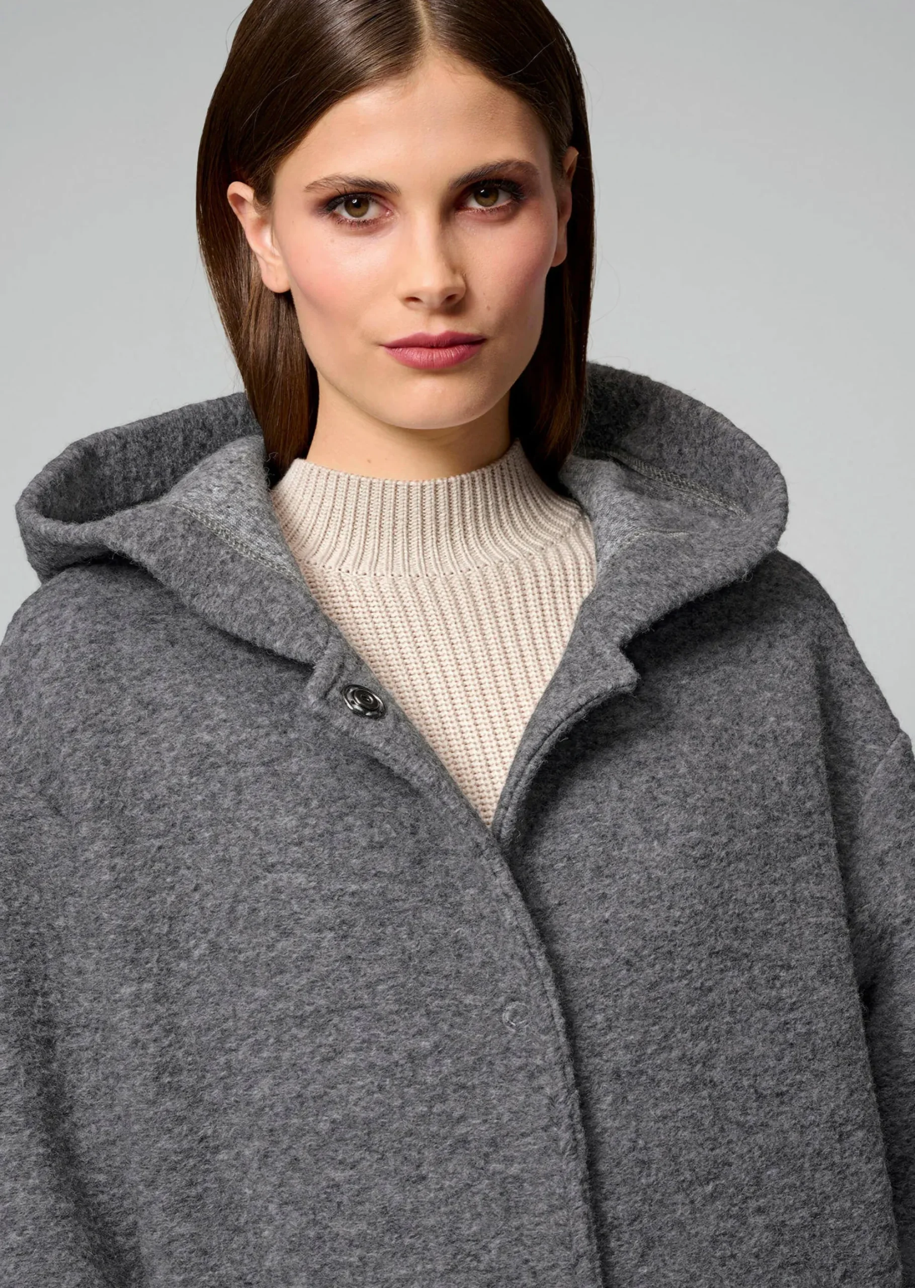 Kochwolljacke mit Kapuze
