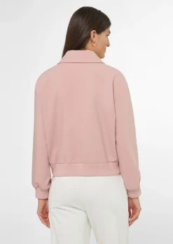 Kurz-Blouson mit Reißverschluss und Strickbündchen.
