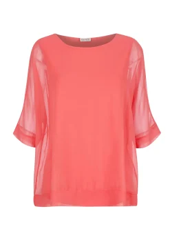 Lagenbluse mit weiten Ärmeln