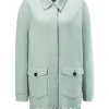 Lange Übergangsjacke