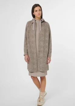 Lange Hemdjacke mit Glencheck-Karo