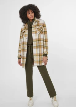 Lange Hemdjacke mit Karo-Muster
