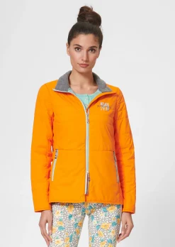 Leicht wattierte Outdoorjacke mit Elastikeinsätzen