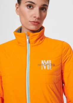 Leicht wattierte Outdoorjacke mit Elastikeinsätzen