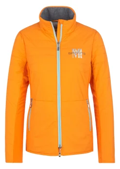 Leicht wattierte Outdoorjacke mit Elastikeinsätzen