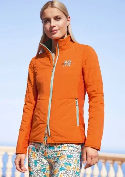 Leicht wattierte Outdoorjacke mit Elastikeinsätzen