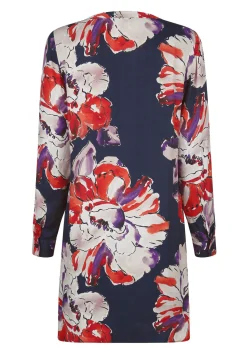Longbluse mit floralem Print