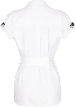 Longbluse mit Kettendetails am Arm