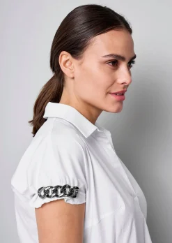 Longbluse mit Kettendetails am Arm