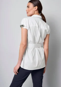 Longbluse mit Kettendetails am Arm
