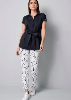 Longbluse mit Kettendetails am Arm