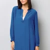 Longbluse mit V-Ausschnitt