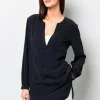 Longbluse mit V-Ausschnitt