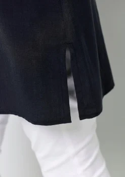 Longbluse mit V-Ausschnitt