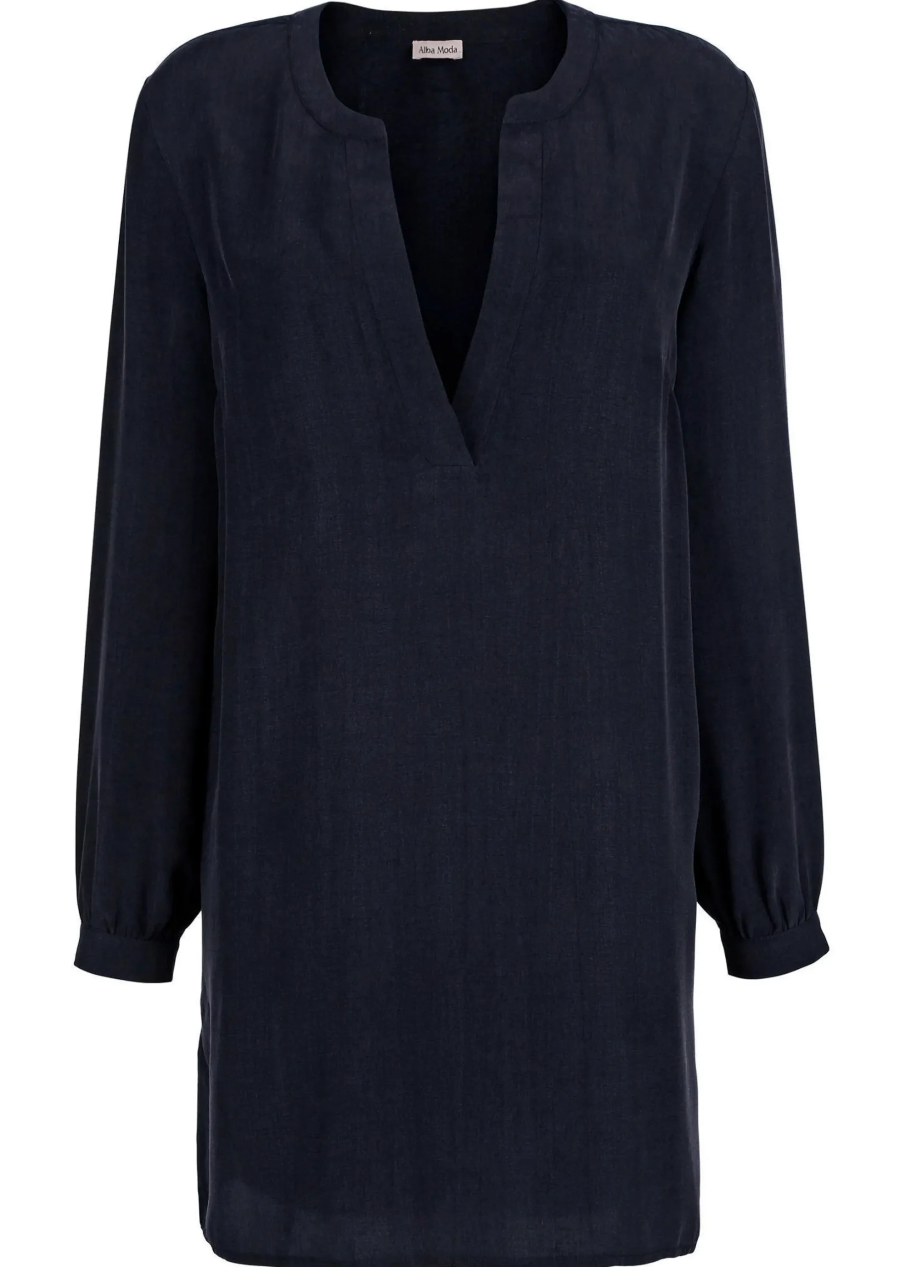 Longbluse mit V-Ausschnitt