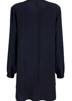 Longbluse mit V-Ausschnitt