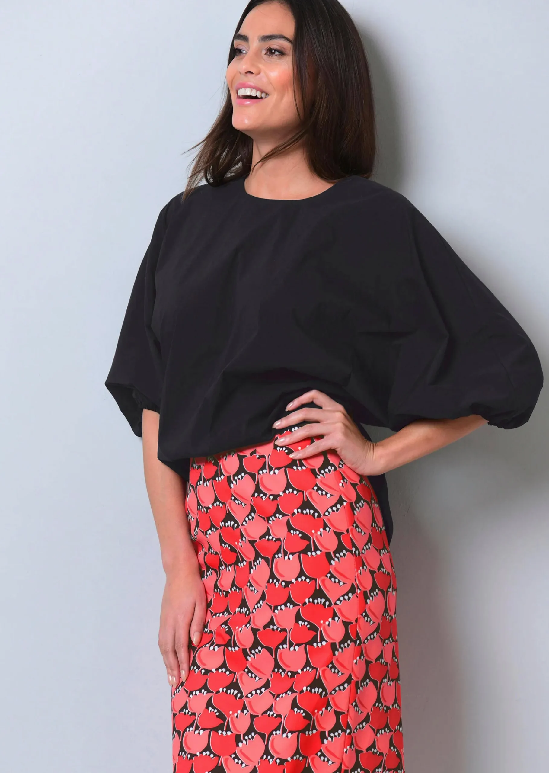 Oversizedbluse mit Fledermausärmel