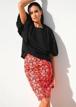 Oversizedbluse mit Fledermausärmel