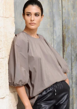 Oversizedbluse mit Fledermausärmel