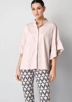 Oversizedbluse mit großem Volantärmel