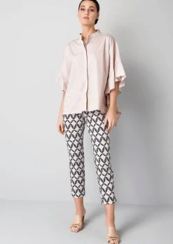 Oversizedbluse mit großem Volantärmel