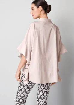 Oversizedbluse mit großem Volantärmel