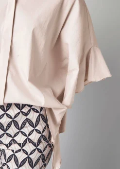 Oversizedbluse mit großem Volantärmel