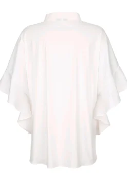 Oversizedbluse mit großem Volantärmel