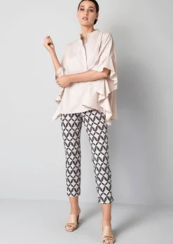 Oversizedbluse mit großem Volantärmel