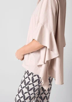 Oversizedbluse mit großem Volantärmel