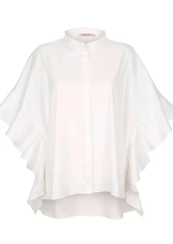 Oversizedbluse mit großem Volantärmel