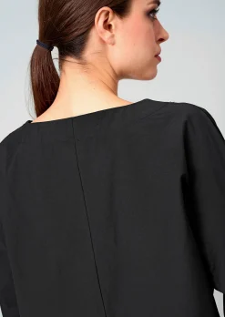 Oversizedbluse mit Volant am Ärmelabschluss