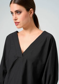 Oversizedbluse mit Volant am Ärmelabschluss