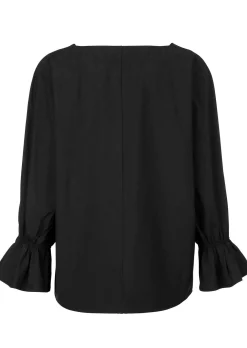 Oversizedbluse mit Volant am Ärmelabschluss