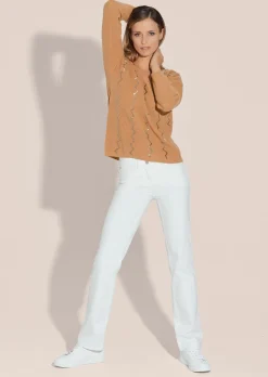 Oversize-Pullover mit aufwändiger Dekoration