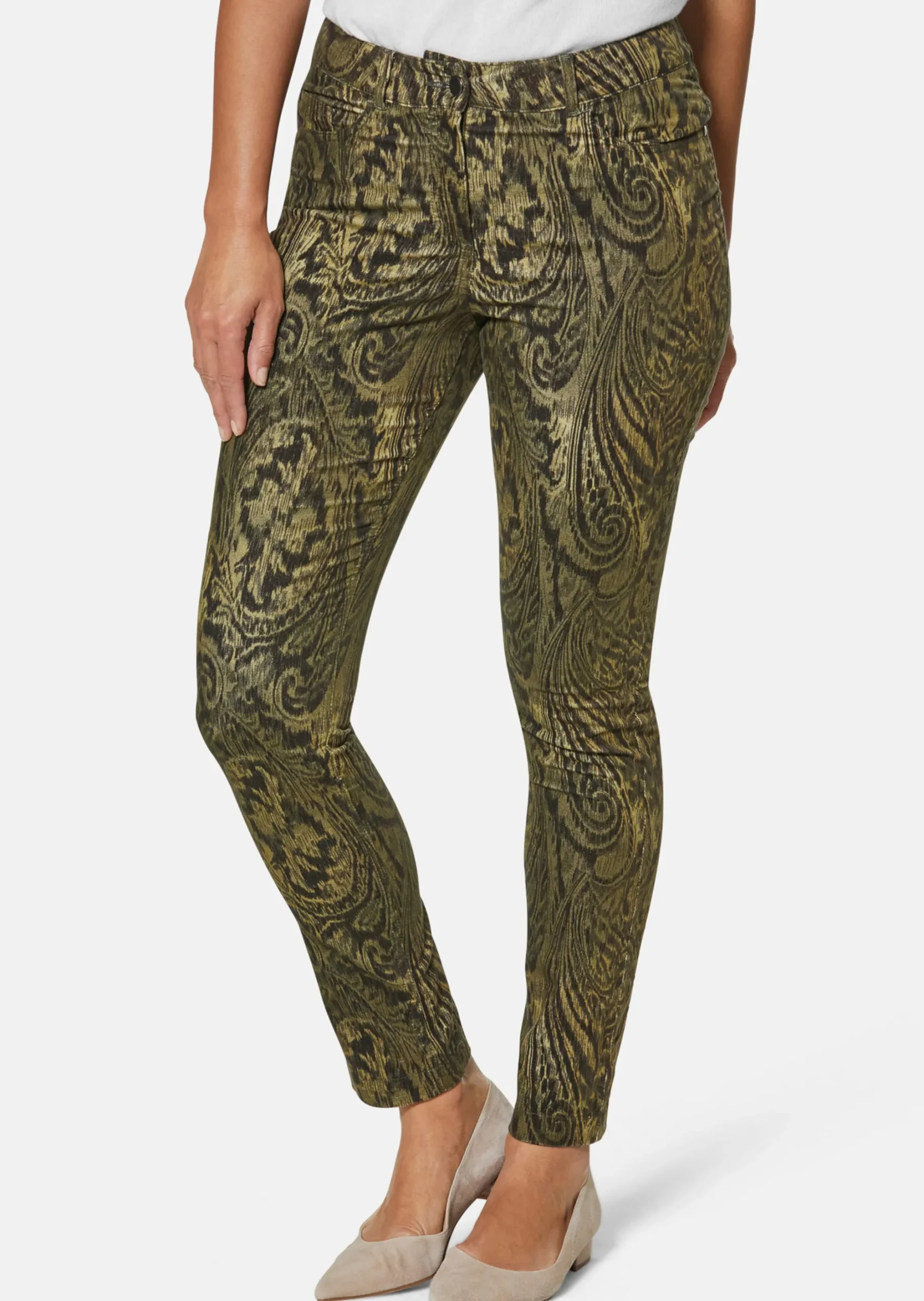Paisley-Hose in samtiger Stretch-Qualität