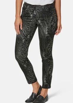 Paisley-Hose in samtiger Stretch-Qualität