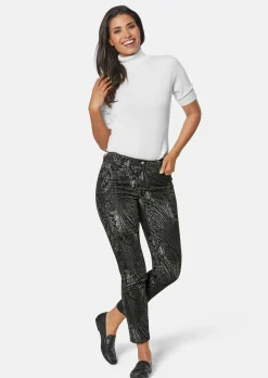 Paisley-Hose in samtiger Stretch-Qualität