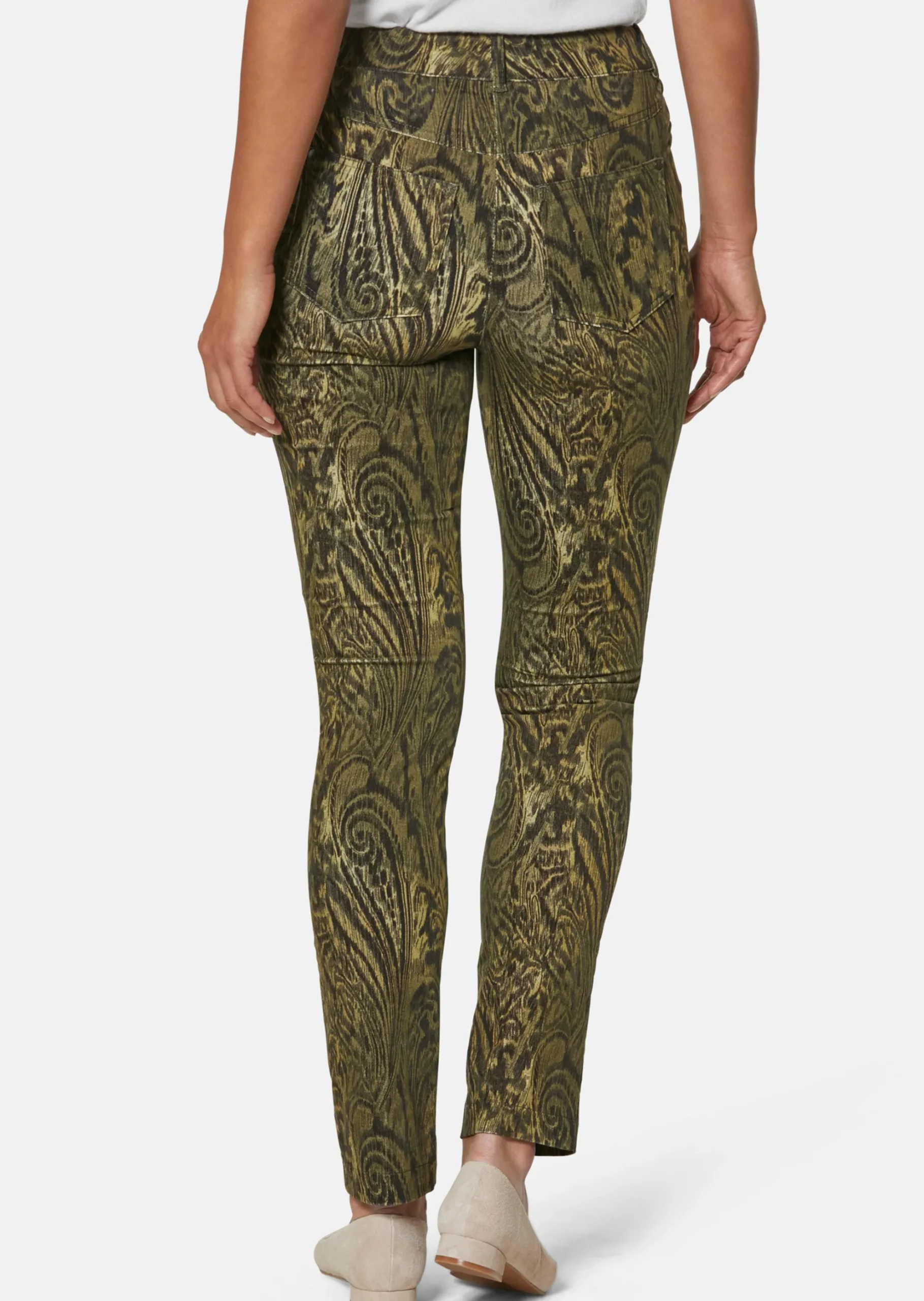 Paisley-Hose in samtiger Stretch-Qualität